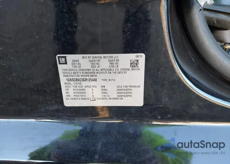 2016 Chevrolet Tahoe Lt z USA, uszkodzony, nr VIN 1GNSCBKC9GR125448